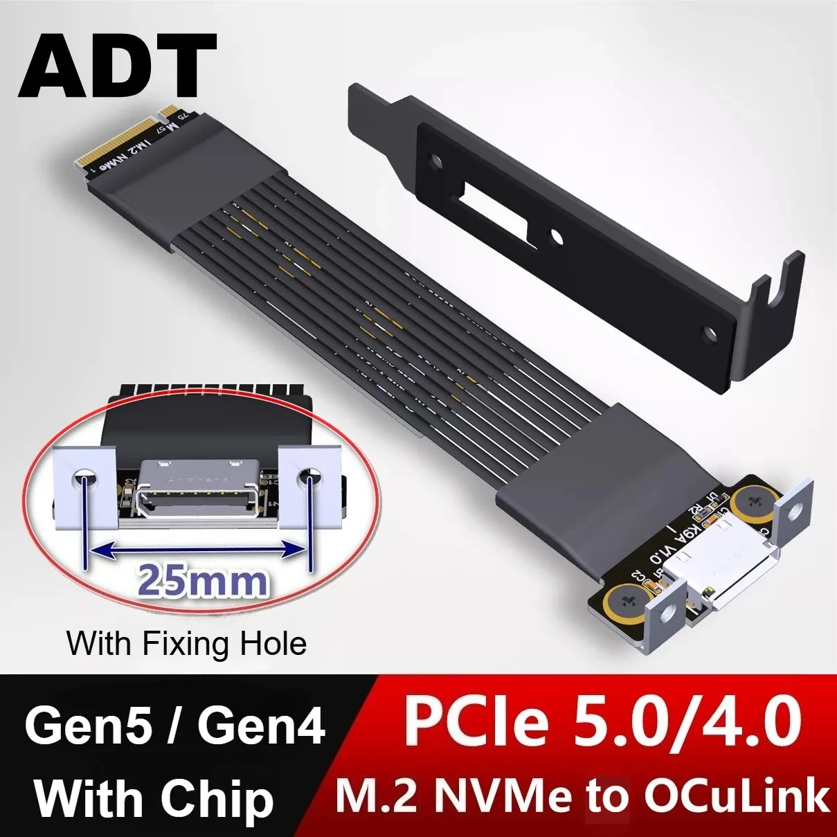 K49SQ-BK14 EGPU OCuLink GPU Ch - Pcie 5.0 Gpu Riser Cable recension och pris