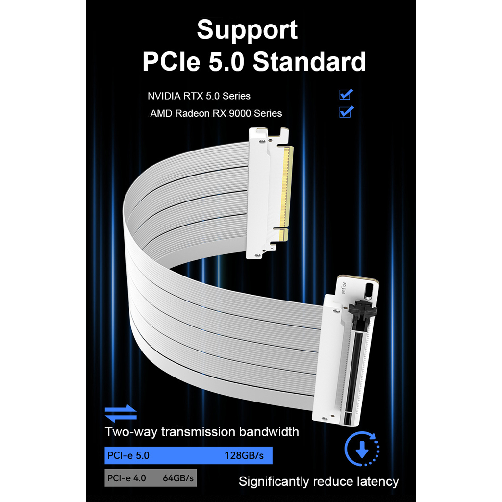 PCI‑E 5.0 X16 GPU Riser Cable  - Pcie 5.0 Gpu Riser Cable recension och pris