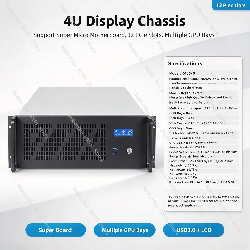 4U Server Chassis 12 GPU Slots - Server Gpu Chassis 4U recension och pris